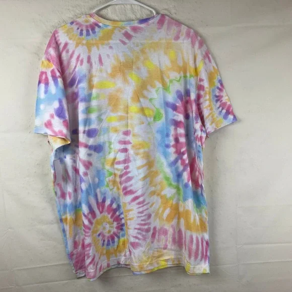 NWT Disney Stitch Pride T-Shirt Women XXL Multicolor Tie Dye Rainbow Hearts LGBT - Picture 5 of 5